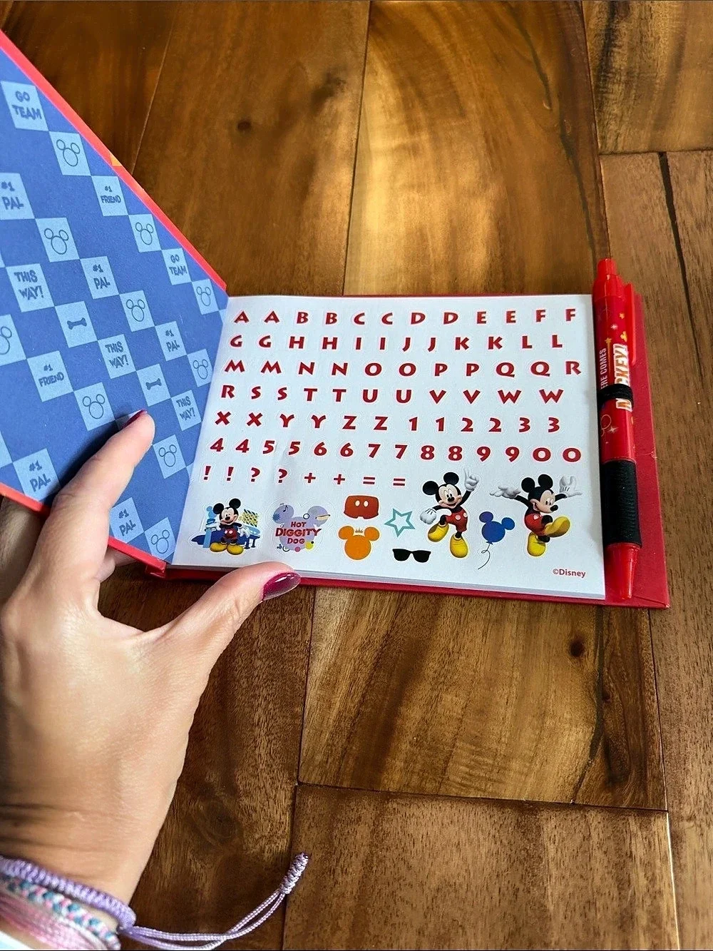 Disney Mickey Mouse Write-and-Wipe Activity Book Red & Blue
